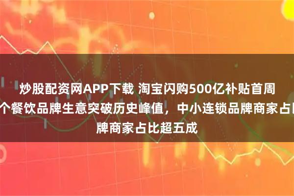 炒股配资网APP下载 淘宝闪购500亿补贴首周：超4千个餐饮品牌生意突破历史峰值，中小连锁品牌商家占比超五成